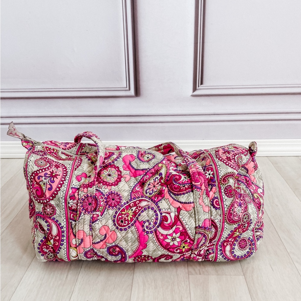 Vibrant Pink Paisley Vera Bradley Women's small duffle Bag